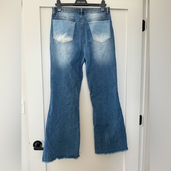 Harper Heritage High Rise Patchwork Flare Jeans - Picture 10 of 16